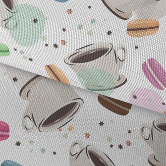 Coffee With Macarons Waterproof Oxford