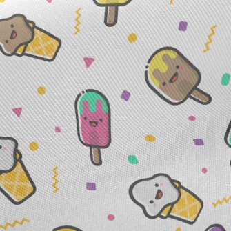 Colorful And Cute Ice Cream Twill