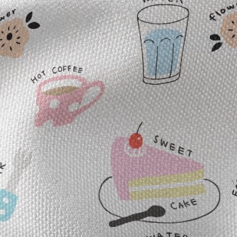 Cake Afternoon Tea Waterproof Canvas