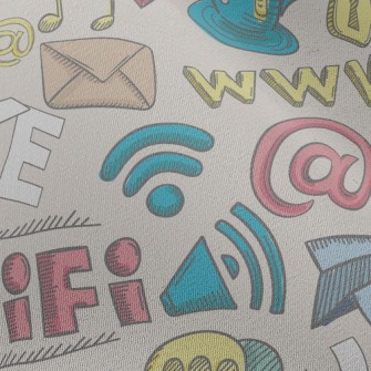 Internet Symbol Chiffon