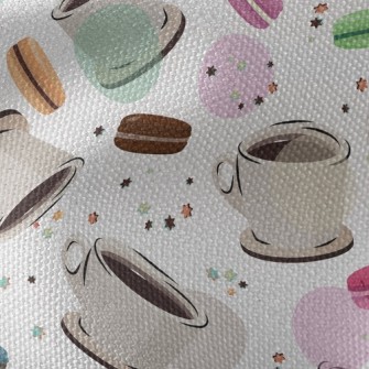 Coffee With Macarons Waterproof Canvas