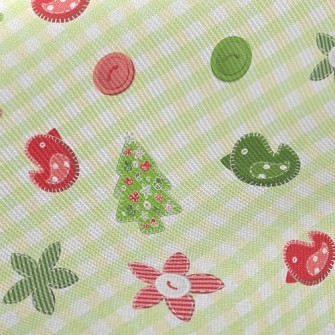 Patchwork Style Bird Twill