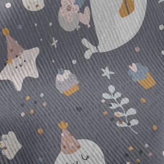 Cute Whale Holding Gift Standard Corduroy