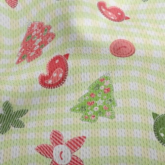 Patchwork Style Bird Athletic Mesh Flat Back