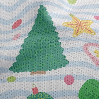 Childlike Christmas Tree Athletic Mesh Flat Back