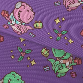 Excited Christmas Dinosaurs Waterproof Oxford