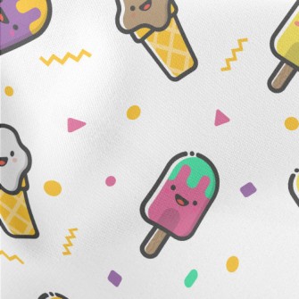 Colorful And Cute Ice Cream Stretch Ponte