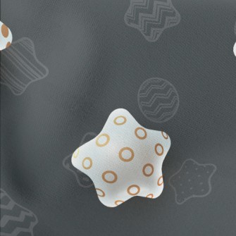 3D Golden Stars Stretch Ponte