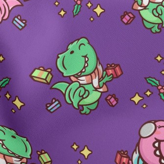 Excited Christmas Dinosaurs Stretch Ponte