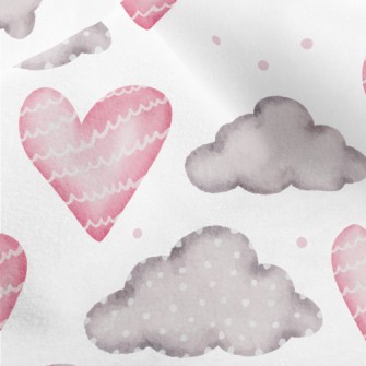 Wave Love Dot Cloud Micro Fleece