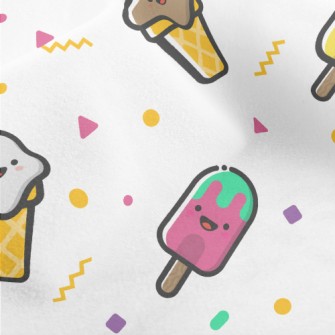 Colorful And Cute Ice Cream Micro Fleece