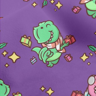 Excited Christmas Dinosaurs Micro Fleece