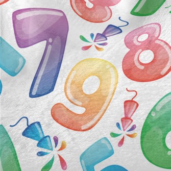 Colorful Balloon Numbers Minky