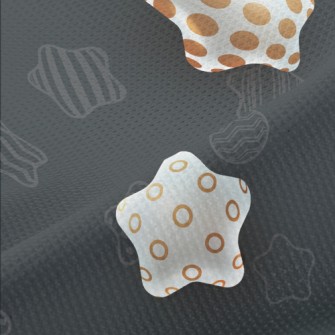 3D Golden Stars Piqué