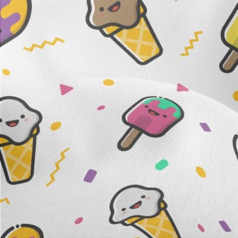 Colorful And Cute Ice Cream Lightweight Performance Linen