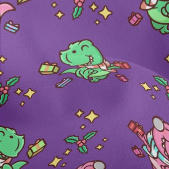 Excited Christmas Dinosaurs Lightweight Performance Linen