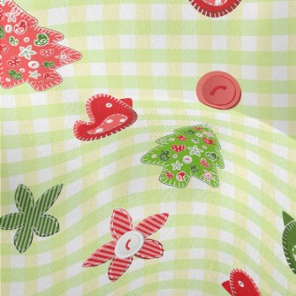 Patchwork Style Bird Lightweight Performance Linen