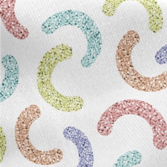 Shiny Sequins Curved Jersey Backed Fleece