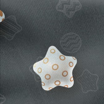 3D Golden Stars Jersey Backed Fleece