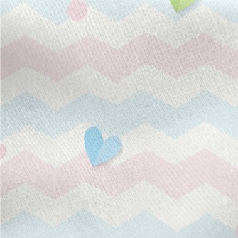 Soft Wavy Heart Jersey Backed Fleece