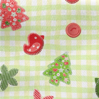 Patchwork Style Bird Jersey Backed Fleece