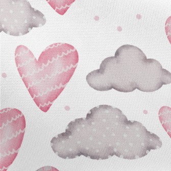 Wave Love Dot Cloud Pongee