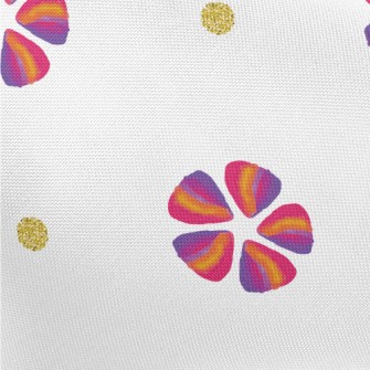 Triangular Splicing Flower Sha Pongee
