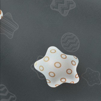 3D Golden Stars Pongee