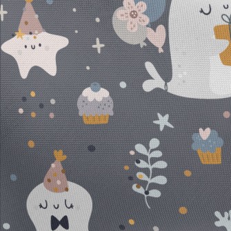 Cute Whale Holding Gift Pongee