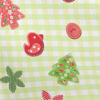 Patchwork Style Bird Pongee