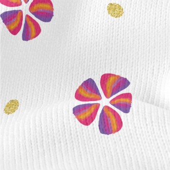 Triangular Splicing Flower Sha Stretch Jersey