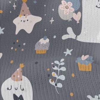 Cute Whale Holding Gift Stretch Jersey