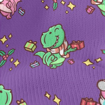 Excited Christmas Dinosaurs Stretch Jersey