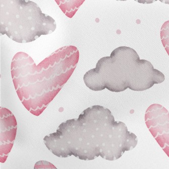 Wave Love Dot Cloud Lightweight Cotton Poplin