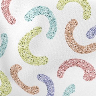 Shiny Sequins Curved Lightweight Cotton Poplin