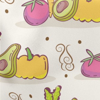 Fruit And Vegetable Arranging  Lightweight Cotton Poplin