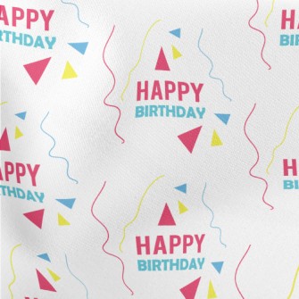 Happy Happy Birthday Lightweight Cotton Poplin