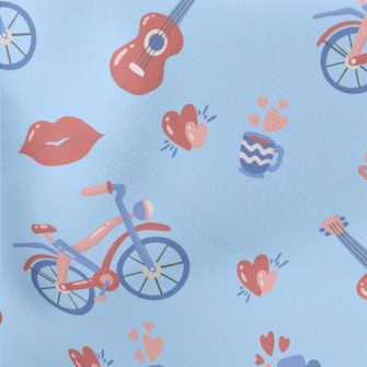 Couple In Love With Guitar Lightweight Cotton Poplin