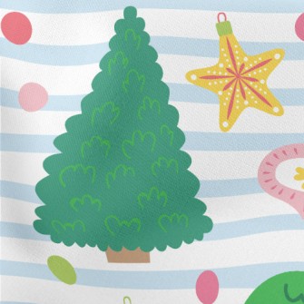 Childlike Christmas Tree Lightweight Cotton Poplin