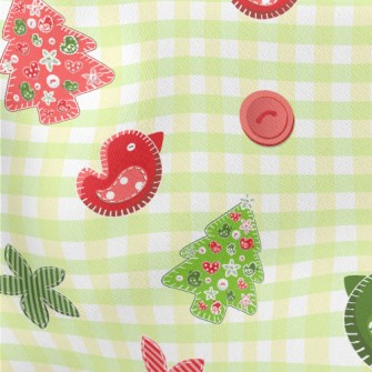 Patchwork Style Bird Lightweight Cotton Poplin