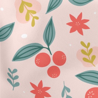 Cartoon Cherry Tree Lightweight Cotton Poplin