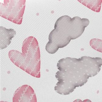 Wave Love Dot Cloud Midweight Cotton Poplin