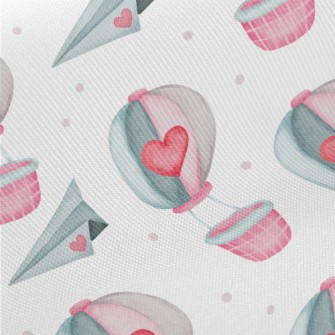 Paper Airplane Hot Air Balloon Midweight Cotton Poplin