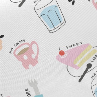 Cake Afternoon Tea Midweight Cotton Poplin
