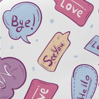 Text Dialog Box Midweight Cotton Poplin