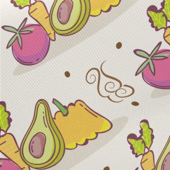 Fruit And Vegetable Arranging  Midweight Cotton Poplin