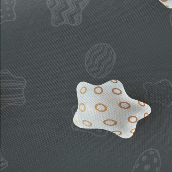 3D Golden Stars Midweight Cotton Poplin