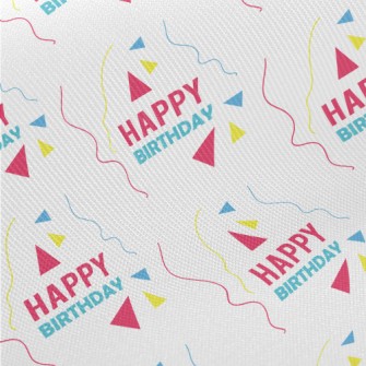 Happy Happy Birthday Midweight Cotton Poplin