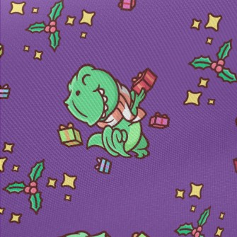 Excited Christmas Dinosaurs Midweight Cotton Poplin
