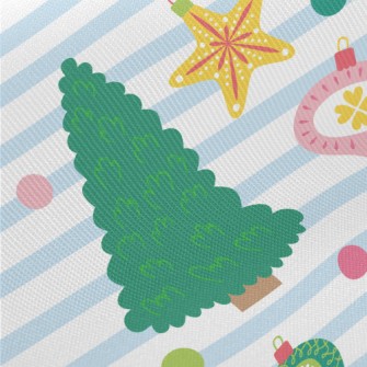 Childlike Christmas Tree Midweight Cotton Poplin